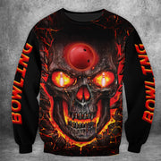 Skull Bowling All Over Printed Unisex Shirt