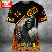 Personalized Name Poker I'm All in All Over Printed Unisex Shirt