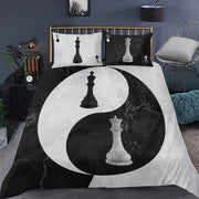 Queen King Chess Yin Yang All Over Printed Bedding Set