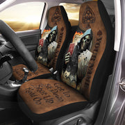 Personalized Name Skull Poker Hold on Car Seat Covers Universal Fit - Set 2