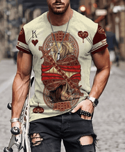 King Hearts Lion Poker All Over Printed Unisex Shirt