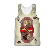 King Hearts Lion Poker All Over Printed Unisex Shirt