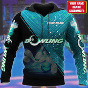 Personalized Name Teal Bowling Q85 All Over Printed Unisex Shirt
