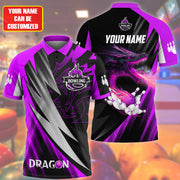 Personalized Name Purple Dragon Bowling All Over Printed Unisex Shirt Q140302
