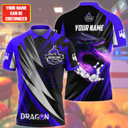 Personalized Name Blue Dragon Bowling All Over Printed Unisex Shirt Q140302