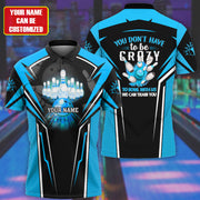 Personalized Name Teal Bowling Crazy All Over Printed Unisex Shirt Q160302