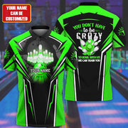 Personalized Name Green Bowling Crazy All Over Printed Unisex Shirt Q160302