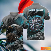 Dartboard Eagle Personalized Name 3D Shirt For Darts Player SH200610