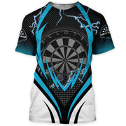 Personalized Name 3D Shirt For Darts Teams Blue Version P270113