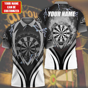 Personalized Name 3D Shirt For Darts Teams Silver Version P270113