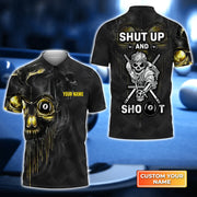 Personalized Name Pool Shut Up And Shoot 3D Shirt For Billiard Players