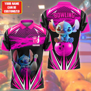 Personalized Name Cute ST Bowling Pink Version All Over Printed Unisex Shirt Q020706