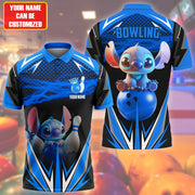 Personalized Name Cute ST Bowling Blue Version All Over Printed Unisex Shirt Q020706