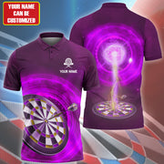 Personalized Name Purple Darts Galaxy All Over Printed Unisex Shirt Q030509