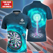 Personalized Name Teal Darts Galaxy All Over Printed Unisex Shirt Q030509