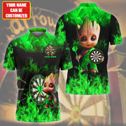 Personalized Name Green Gr Darts Fire All Over Printed Unisex Shirt Q130501