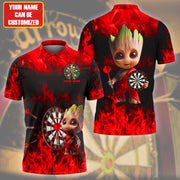 Personalized Name Red Gr Darts Fire All Over Printed Unisex Shirt Q130501