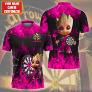 Personalized Name Pink Gr Darts Fire All Over Printed Unisex Shirt Q130501