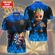 Personalized Name Blue Gr Darts Fire All Over Printed Unisex Shirt Q130501