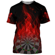 Personalized Name Red Darts Fire All Over Printed Unisex Shirt Q140906