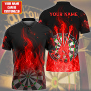 Personalized Name Red Darts Fire All Over Printed Unisex Shirt Q140906