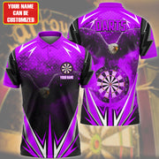 Personalized Name Eagle Darts Purple Version All Over Printed Unisex Shirt Q180806