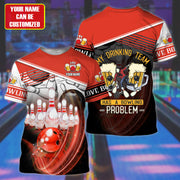 Personalized Name Orange Bowling Beer All Over Printed Unisex Shirt Q200908
