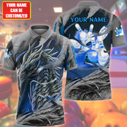 Personalized Name Blue Wolf Bowling All Over Printed Unisex Shirt Q070504