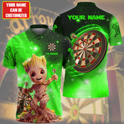 Personalized Name Baby Gr Darts Green Version All Over Printed Unisex Shirt Q240201