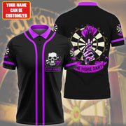 Personalized Name Purple Skull One More Darts All Over Printed Unisex Shirt Q240409