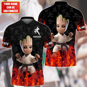 Personalized Name GR Karate Fire All Over Printed Unisex Shirt Q250606