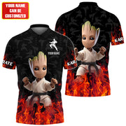 Personalized Name GR Karate Fire All Over Printed Unisex Shirt Q250606