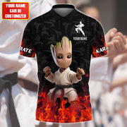 Personalized Name GR Karate Fire All Over Printed Unisex Shirt Q250606