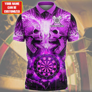 Personalized Name Skull Darts Purple Version All Over Printed Unisex Shirt Q260405