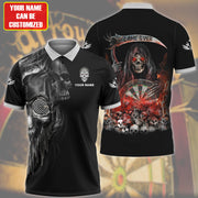 Personalized Name Skull Darts Black Version All Over Printed Unisex Shirt Q300303