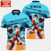 Personalized Name MK Bowling Teal Version All Over Printed Unisex Shirt QB010403