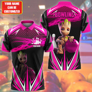 Personalized Name GR Bowling Pink Version All Over Printed Unisex Shirt QB220507
