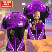 Personalized Name GR Bowling Purple Version All Over Printed Unisex Shirt QB220507