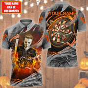 Personalized Name Halloween Michael Myers Darts All Over Printed Unisex Shirt S060808