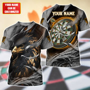 Dartboard Golden Eagle Personalized Name 3D Shirt For Darts Player S061005