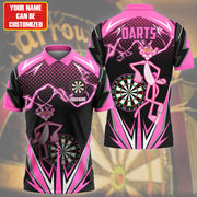 Personalized Name PP Darts Pink Version All Over Printed Unisex Shirt S100501