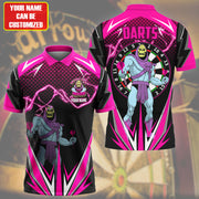 Personalized Name Skeletor Darts Pink Version All Over Printed Unisex Shirt S150403