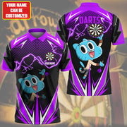 Personalized Name Gumball Darts Purple Version All Over Printed Unisex Shirt S150501