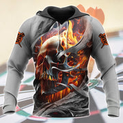 Personalized Name Fire Skull Darts All Over Printed Unisex Shirt S201003