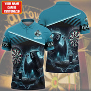 Personalized Name Skull Darts S1 All Over Printed Unisex Shirt S230507