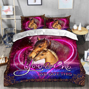 Horse Couple All Over Printed Bedding Set