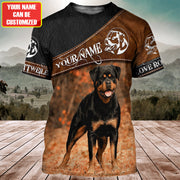 Cool Rottweiler Pattern 3D All Over Printed Unisex Shirt