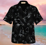 Black Cats Art Hawaii Shirt