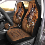 Horse Leather Hold on Car Seat Covers Universal Fit - Set 2