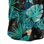 Black Cat Tropical Hawaii Shirt